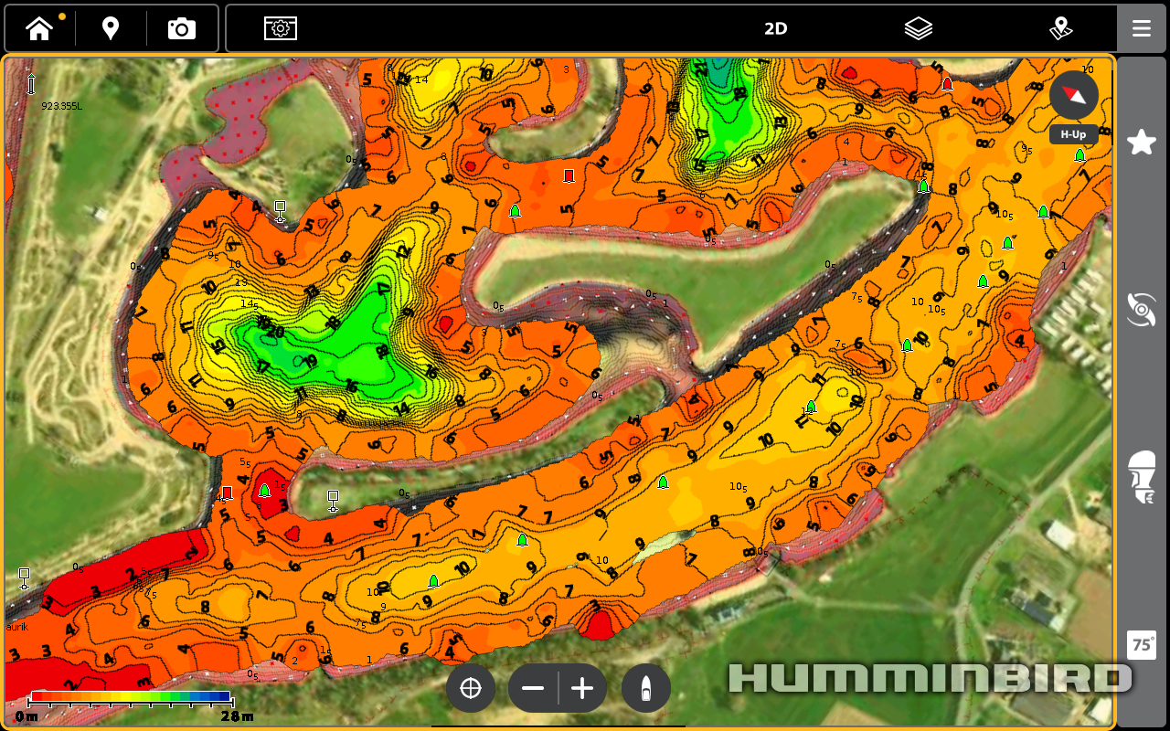 Huuminbird-Autochart-dieptelijnen-bartvandenboom