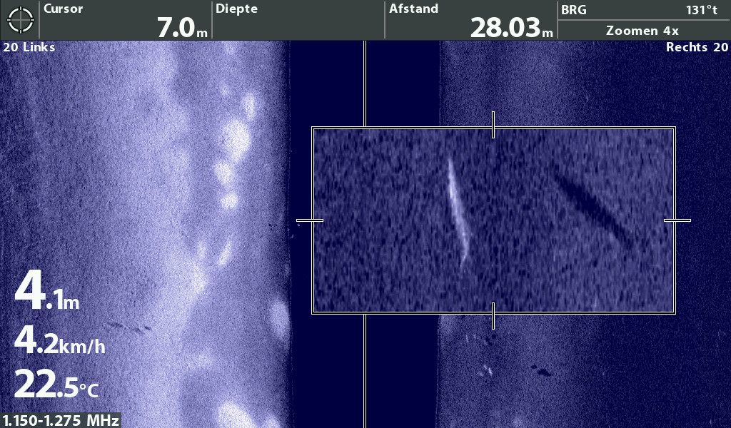 Snoek op side imaging 4x ingezoomd.