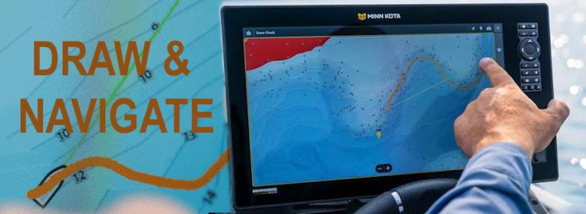 Minn Kota Draw & Navigate: zelf een GPS-route tekenen over je waterkaart