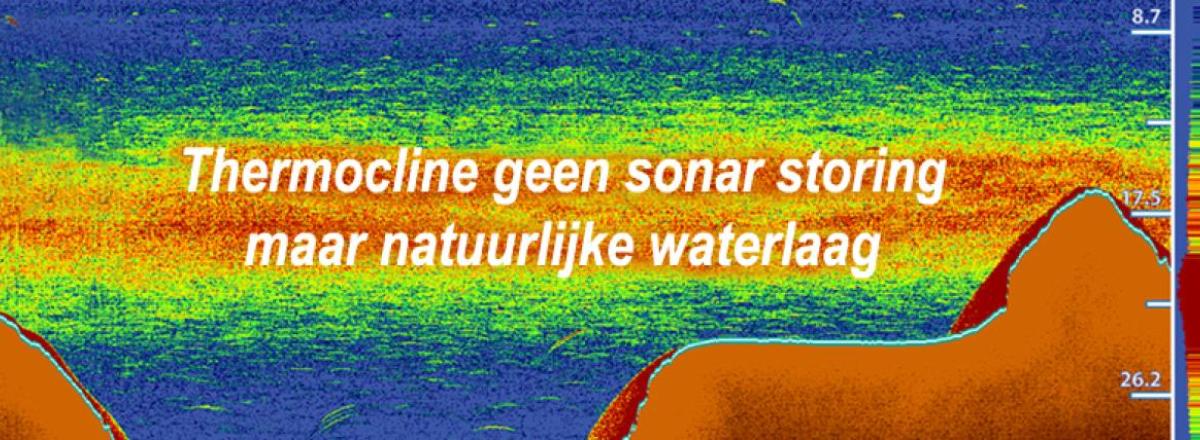 Thermocline in zand- en grindgaten | geen sonar storing maar natuurlijke waterlaag
