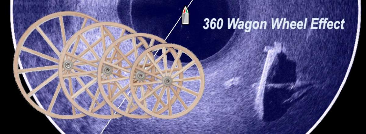 MEGA 360 wagon wheel effect door sonarinterferentie